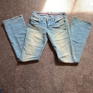 Refuge size 7L light denim jeans medium flare bottom